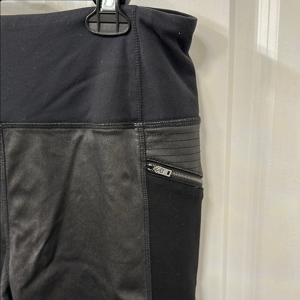 Athleta Black Leather Leggings - Picture 5 of 8